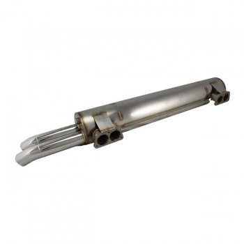 T2 mit Typ4 Auspuff, Vintage Speed, Edelstahl