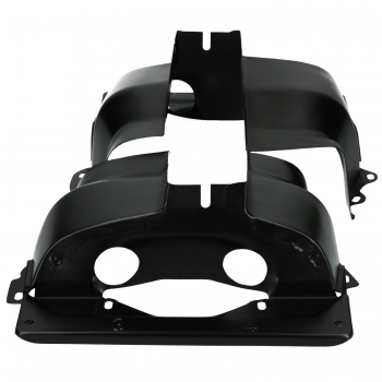 Zylinderabdeckbleche Doppelkanal , schwarz