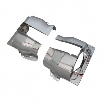 Zylinderabdeckbleche Doppelkanal , Chrom