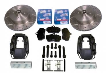 Bremsanlage Käfer VA 4Kolben Porsche 130/4 innenbelüftet, gelocht und geschlitzt