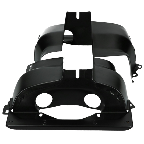 Zylinderabdeckbleche Doppelkanal , schwarz