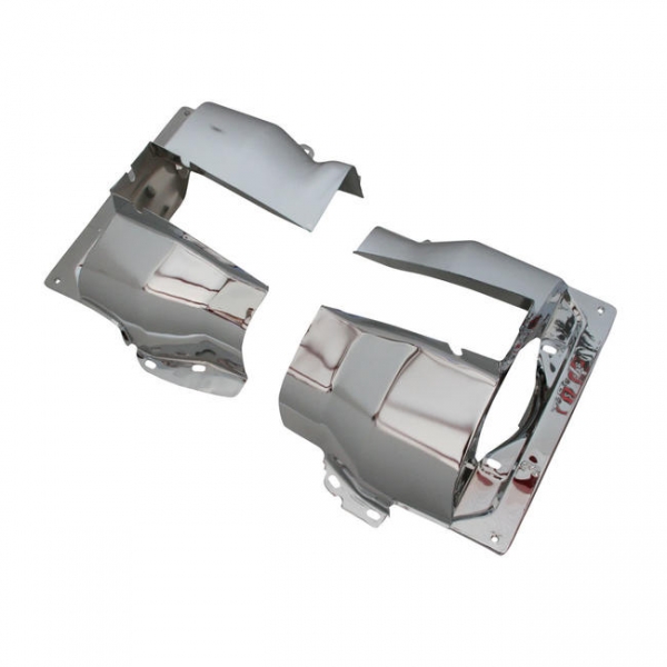 Zylinderabdeckbleche Doppelkanal , Chrom