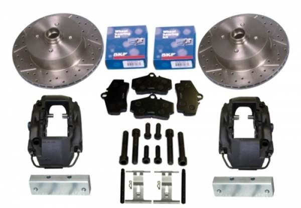 Bremsanlage Käfer VA 4Kolben Porsche 130/4 innenbelüftet, gelocht und geschlitzt