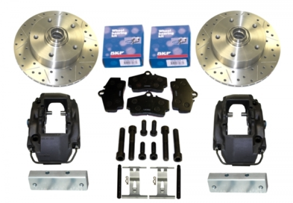 Bremsanlage Käfer VA 4Kolben Porsche 130/5 innenbelüftet, gelocht und geschlitzt